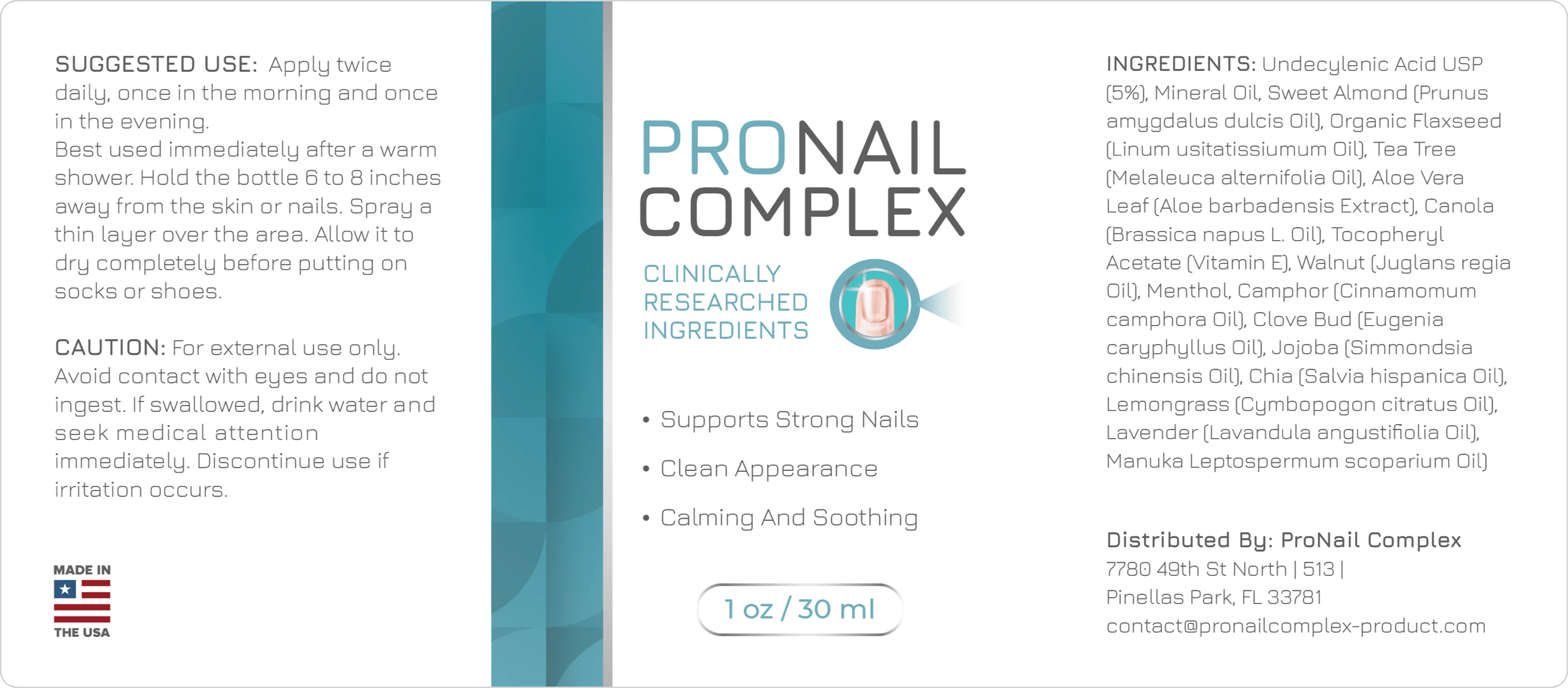 ProNail Complex Product Label